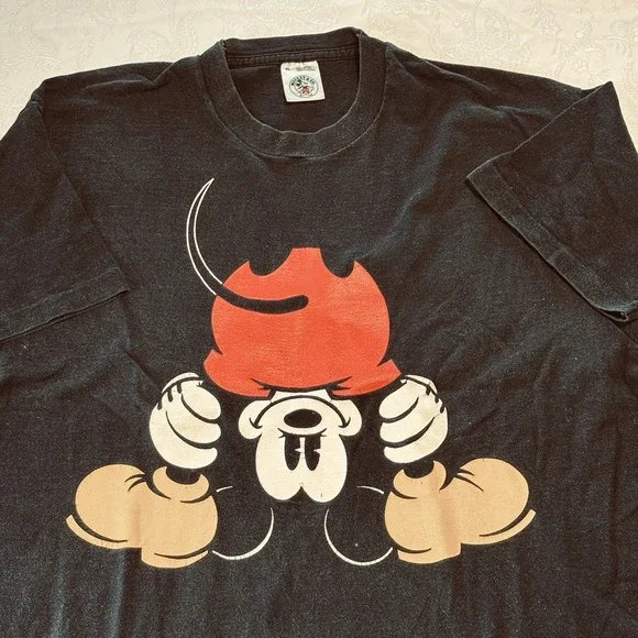 Mickey Mouse × Streetwear × Vintage Vintage Mickey Mouse 90's Single‎ Stitch bl